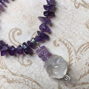 Handmade Genuine amethyst & sterling necklace
